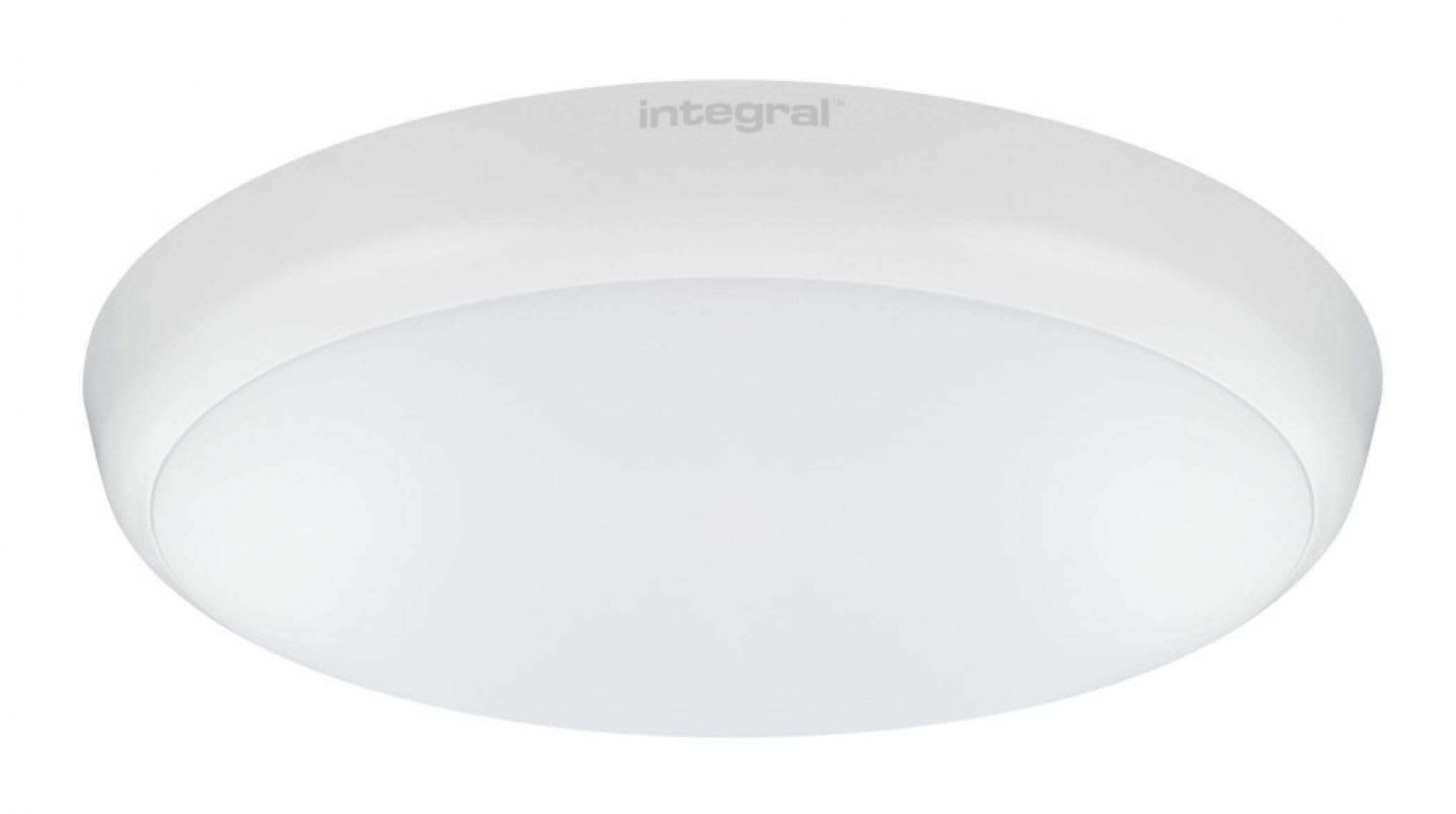 Luminosa Lighting Luminosa Led Flush Ceiling / Wall Light 18W 4000K 1584Lm Ik10 3Hr Emergency Matt White Ip54 from B&Q