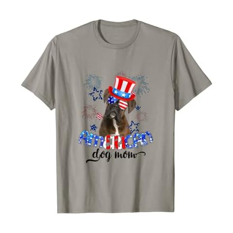 Funny Boxer Wearing Sunglasses USA Flag 4th Of July T-Shirt Cover