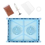 ERINGOGO Handgefertigtes Räucherstäbchen Quetschwerkzeug aus Robustem Material Kleines Räucherpulver Nadelform Satz mit Halter für Meditations und Yogaräume Raumduft Zufällige Farbe