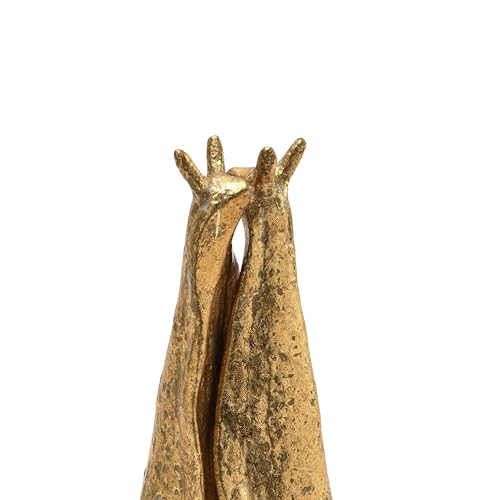 Image of Creative Co-Op Decorative Distressed Cast Metal Snail Bookends, Gold