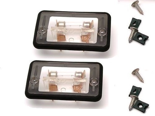 BRITPART/BEARMACH LICENSE PLATE SERVICE KIT SET OF 2 COMPATIBLE WITH LAND ROVER DISCOVERY 1 1994-1999 & LAND ROVER DISCOVERY 2 1999-2004, PART # XFC500050 / PRC5838