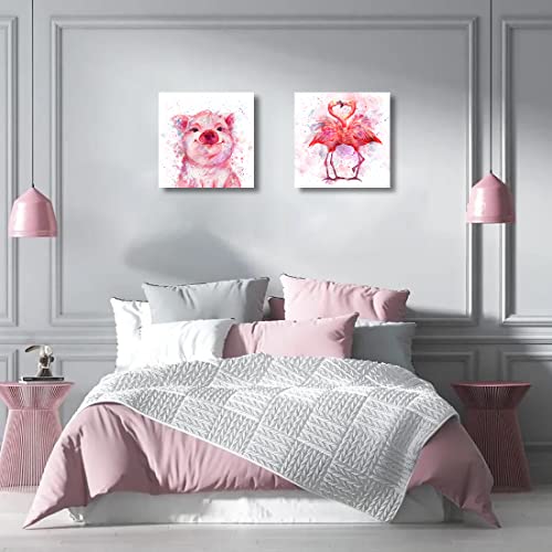 C8Busis Kids Room Decor Pig Canvas Wall Art thumb #3