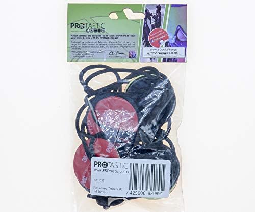 PROtastic Camera Safety Tethers & Strong Stickers for GoPro and SJCAM Action Camera Helmet Mounts - Pack of 5