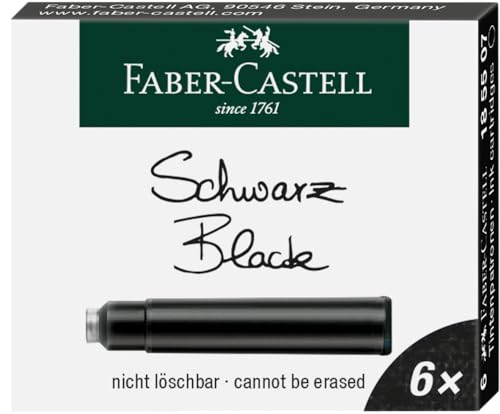 Faber Castell Cartuchos de tinta estándar, 6 unidades, en caja plegable