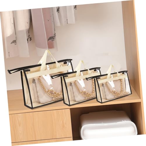 Rangement transparent pliable pour sac à main sur étagère de dressing - 4