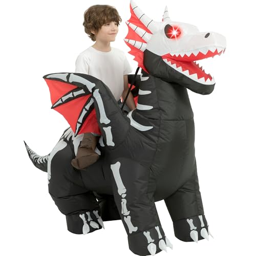Disfraz Inflable Dragón Esqueleto para Niños miniatura 6