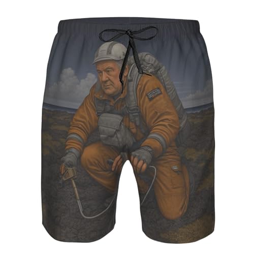 Pacific Ocean Biological Print Mens Casual Shorts Drawstring Summer Beach Stretch Shorts Novelty Swimtrunks4