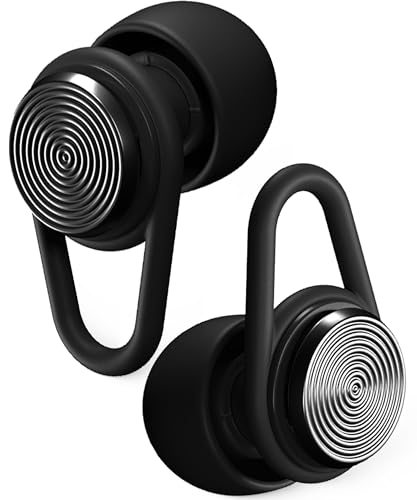 Hears One Ear Plugs for Noise Reduction - Patented Reusable Concert Earplugs 20dB SNR Sound Reduction Hypoallergenic for Musicians Motorcycle and Sleeping with 4 tip Sizes - Silver Night