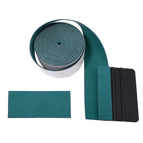 Feutre en microfibre pour raclette bande daim vert foncé 5 mètres protection bord marouflage