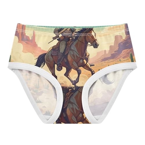 Cotton Girls Underwear Toddler Cowboy Horse Desert Landscape Little Girl Panties Fancy Briefs Underpants 2t