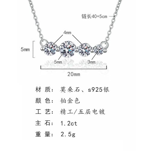 Gargantilla de plata de ley con diamantes para mujer estilo coreano 6