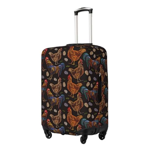 Chicken Print Print Suitcase Cover Luggage Protector Washable Elastic Fashionable Travel Gear Cover2