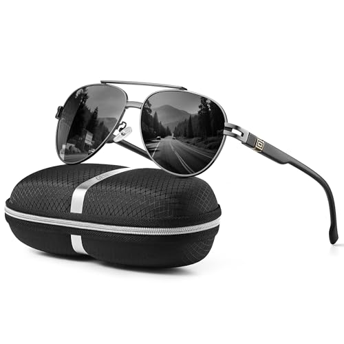 Polarized Aviator Sunglasses for Men Women- Fashion Shades Retro Sun Glasses Driving Fishing Golf UV Protection