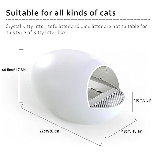 Caixa de areia para gatos autolimpante, para vários gatos, fácil de limpar, livre de poeira com saco