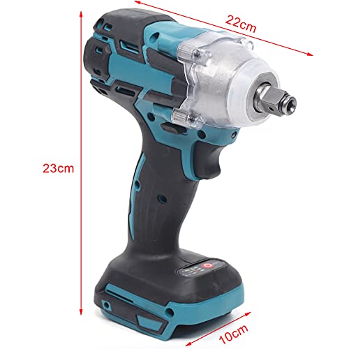 LENJKYYO Akku Brushless Schlagschrauber Set 1/2" 520Nm Ratschen Schrauber 18V Akkuschrauber Ratschen Quadrat Antriebswell Akkuschrauber Ratschen Akkuschrauber Schlagschrauber – Bild 3