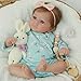 SCOM Lifelike Reborn Baby Dolls Girl - Felicia, 17-Inch Realistic-Newborn Baby Dolls with Weighted Soft Cloth Body, Real Life Cute Reborn Dolls with Gift Box for Kids Age 3+