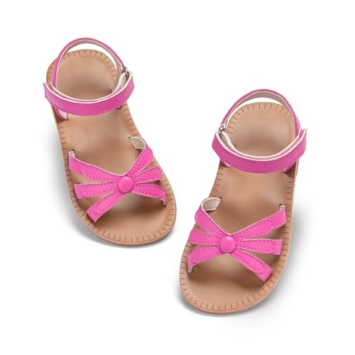 Image of GINFIVE Toddler Girls Sandals Little Girls Kids Summer Shoes Toddler Sandals