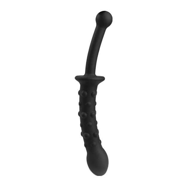Silicone Prostate Massager Anal Butt Plug with Floating Point and Handle Round Head Anal Training Sex Toys for