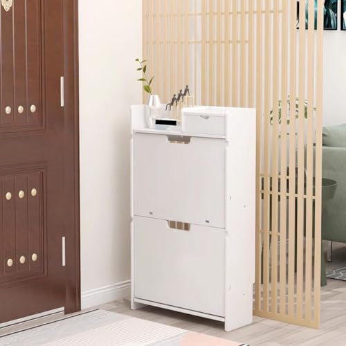 Armoire à chaussures à 2/3 niveaux avec portes rabattables pour l'entrée