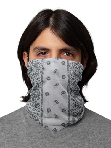 Image of Motique Accessories Paisley Bandana Neck Gaiter Tube Headwear Motorcycle Face Scarf