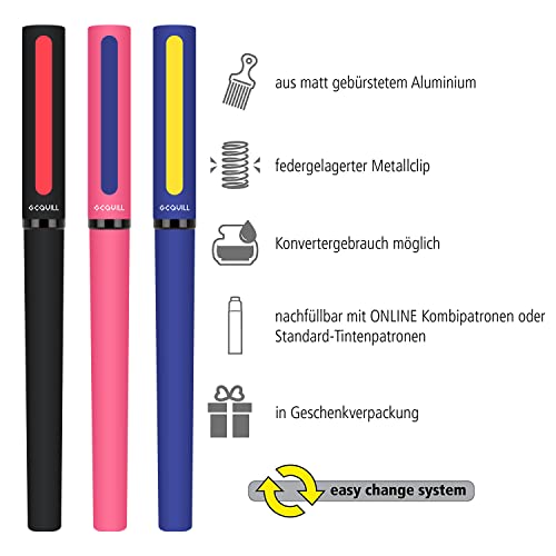 Image of Calligraphy Pens Set 64pcs - Calligraphy Fountain Pen Set with 3 Fountain Pens, 7 Varied Nibs, 54 Ink Cartridges(10 Colors) - Writing, Drawing and Calligraphy Practice for beginner GC-F354