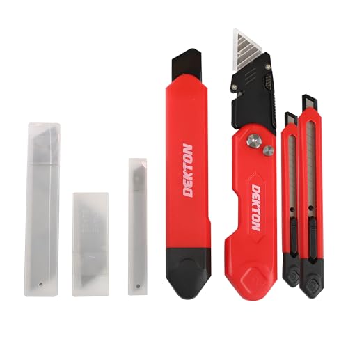 Dekton Utility Knife Set | 3-Piece Heavy-Duty Utility Knife with Snap-Off Blades | Includes Compact, Standard & Large Sizes | Ergonomic Soft-Grip Handles | Durable for Home, DIY, & Professional Use 5 Dekton Utility Knife Set | 3-Piece Heavy-Duty Utility Knife with Snap-Off Blades | Includes Compact, Standard & Large Sizes | Ergonomic Soft-Grip Handles | Durable for Home, DIY, & Professional Use - Image 5