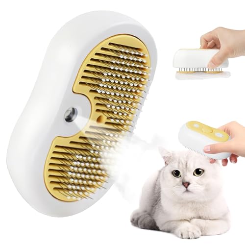 Fancysky Spazzola a Vapore per Gatti e Cani, Vaporosa per Capelli, Ricaricabile Spazzola Vapore, Adatto a Cani e Gatti, Applicabile Sia ai Cani a Pelo Lungo che a Quelli a Pelo Corto