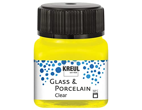 Kreul 16291 - Pintura para cristal y porcelana (20 ml), color amarillo