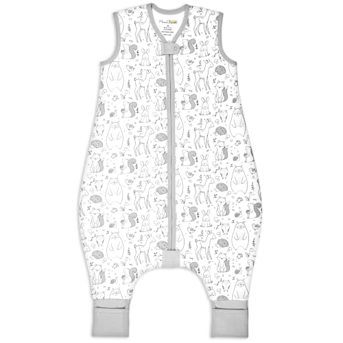 Organic Cotton Toddler Sleep Sack with Feet 1.0 TOG Wearable Blanket 1-Pack
