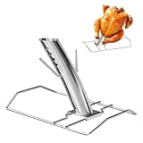 Stainless Steel Infusion Turkey Cannon Roaster, Universal Beer Can Chicken & Turkey Stand for Grilling and Smoking, Compatible with Big Green Egg, Weber, Camp Chef, Poultry BBQ Rack Accessories