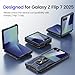 VEGO for Galaxy Z Flip 7 Case [Built-in Screen Protector][Anti-Scratch] [Hinge Protection] Military Drop Protection Ring Kickstand Phone Case for Samsung Galaxy Z Flip 7 5G 2025(Not for Flip 7FE)-Blue