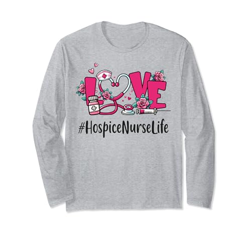 Hospice Infermiera Amore San Valentino Donne Cuore Apprezzamento Maglia a Manica