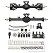 MEUS RACING SCX24 Axles Isokinetic 3-Section CVD 52° Max. Steering Angle +5mm Widened SCX24 Upgrades for Axial SCX24 Deadbolt C10 JLU Gladiator Bronco 1/24 RC Crawler (Front and Rear- Black)