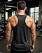 AIMPACT Mens Workout Tank Tops Dry Fit Gym Sleeveless Y-Back Muscle Fitness Bodybuilding Tank Shirts Black,XL