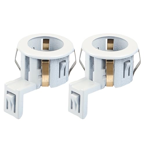 Image of 2 Pcs Parking Sensor Retainer Holder Compatible for Honda Odyssey 2011-2017, Durable Plastic White Backup Parking Aid Assist Sensor Bracket