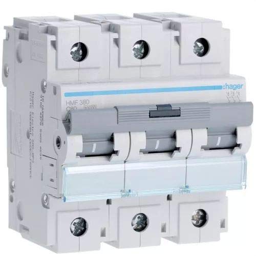 Hager Sistemas Hmf380 Interruptor Automático Magnetotérmico Serie Hm, 3p, 80a, Curva C, 10ka Hager Sistemas Hmf380 Interruptor Automático Magnetotérmico Serie Hm, 3p, 80a, Curva C, 10ka