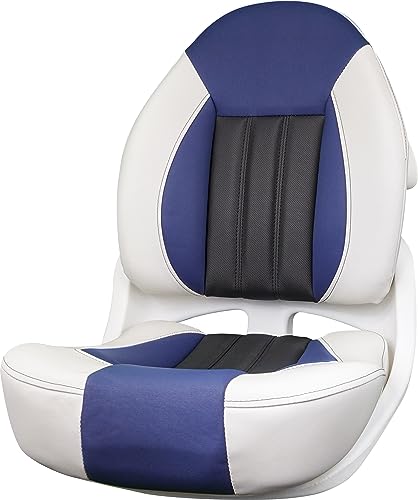 Tempress Fisherman's ProBax Captain's Boat Seat (White/Blue/Carbon)