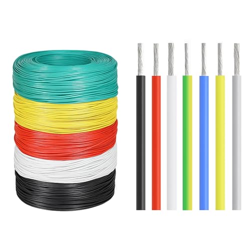 Fil Isolé Au Silicone conducteur cuivre étamé 600V câble électrique ignifuge VW-1 24AWG