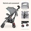 Dream On Me Volgo Twin Baby Stroller, Lightweight Side-by-Side Double Umbrella Stroller with Adjustable Canopy, 5-Point Harness, Storage Basket & Travel-Friendly Fold Mint