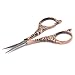 BIHRTC 2 Pairs Sewing Scissors Vintage European Style Flower Pattern Needlework Embroidery Stainless Steel Scissors Tailor Craft Scissors (Copper+Copper)