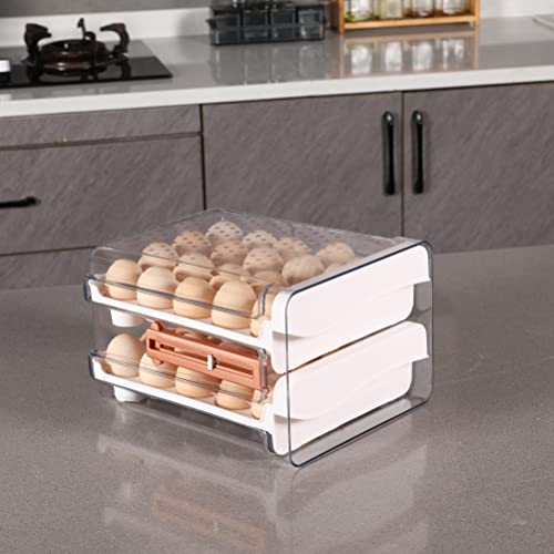 image for Sooyee 40 Capacity Egg Container for Refrigerator, Household Egg Holde