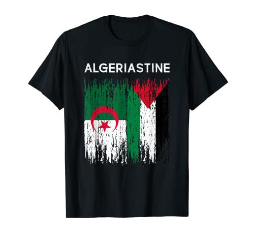 drapeau algérien et palestinien algérie unité palestine T-Shirt