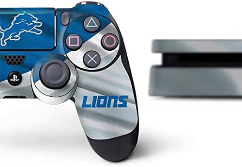 Skinit Decal Gaming Skin Compatible with PS4 Slim Bundle - Officially Licensed NFL Detroit Lions Design