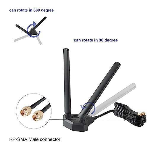 Supaerial WiFi 6E Tri-Band 2.4GHz + 5GHz + 6GHz Router with Omnidirectional WiFi 6 Antenna for PC Desktop Computer - Image 3