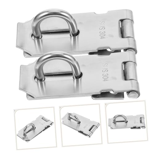 Image of DOITOOL 2pcs Outdoor Fence Locks Stainless Steel Gate Lock Latch Padlock Latch for Outdoor Use
