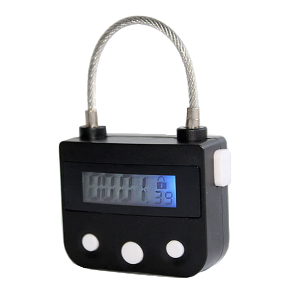 ximie Metal Timer Lock USB LCD Display Metal Electronic Rechargeable Timer Padlock Black