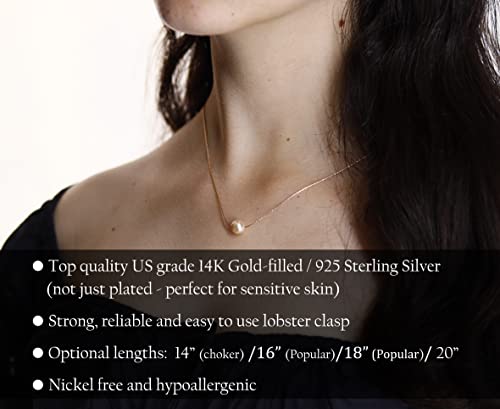 Be Wished Personalized Gifts for Granddaughter, Pearl Necklace with Meaningful Message, 14K Gold Filled or 925 Sterling Silver3