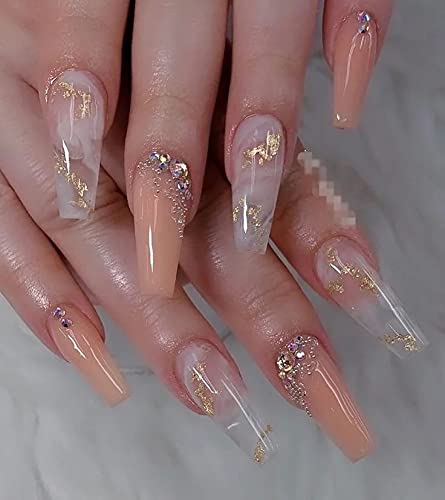 Coslifestore 500 Pcs Long Coffin Soft Gel Nail Tips, Clear 3