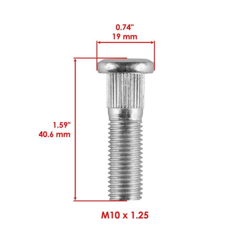 #US Replacement Parts 8 Front Wheel Hub Stud Bolt for Honda TRX450ES TRX450S for Foreman 450 4X4 ES 98-01 (diep#1725-10677)