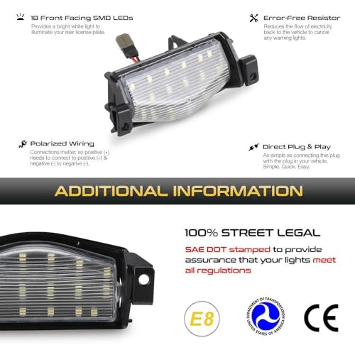 Lámpara matrícula de remolque y coche Mazda 3 2009-2013 sin error 4